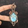 Hemimorphite Pendant Copper Wire Wrapped Pendant Top Quality Gemstone Pendant Handmade Pendant Copper Jewelry Pendant For Women Gift For Him