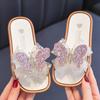 Lively Butterfly Kids' Non-slip Summer Slippers - Soft Sole, Cute One-Strap Design for Indoor/Outdoor Use