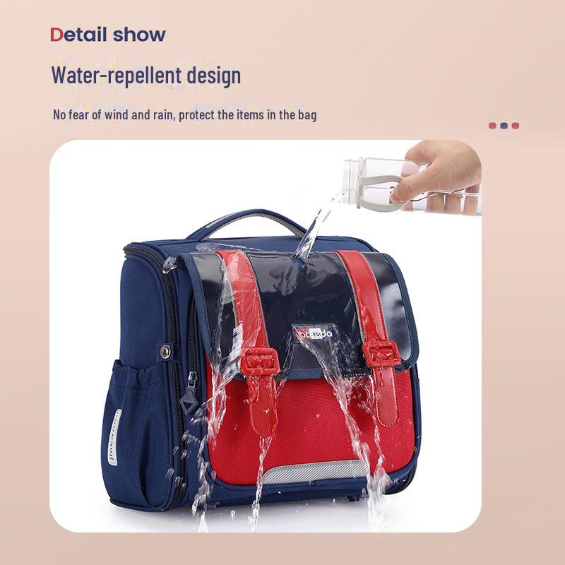 Легкий рюкзак в британском стиле для учеников начальной школы, защита позвоночника, большая вместимость, 1-4 классы