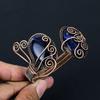 Sodalite Gemstone Pure Copper Wire Wrapped Handmade Cuff/ Bangle Jewelry For Christmas Gift