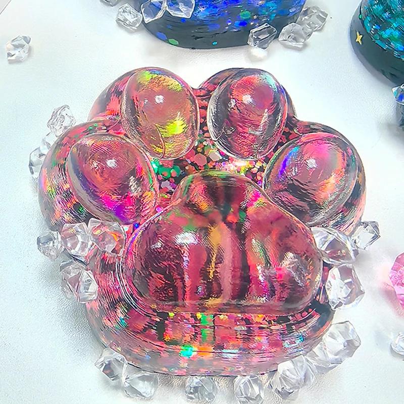 non-toxic Squeeze Cat Paw Toys Cute Soft Abreact Relief Relax Toys Sticky Decompressing Pinching Cat Paw Stress Relief Squishy Toy Gift