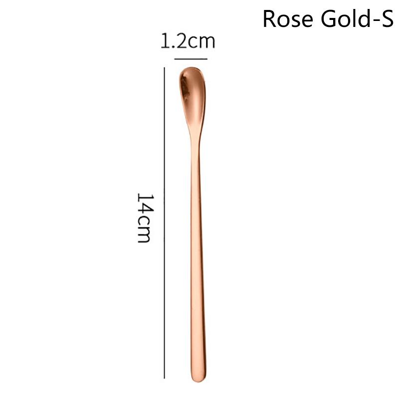 Ложка из нержавеющей стали для кофе, мороженого, десерта, чая, ложка для размешивания, для пикника, кухонные принадлежности, барные инструменты, ложка с длинной ручкой