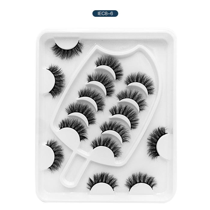 Новый продукт 6d Норковые бархатные накладные ресницы 8 пар натуральных густых завитых ресниц