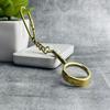 Solid Brass Magnifying Glass Key Chain, Ring, Pendent, Collectible Gift Item, Working Designer