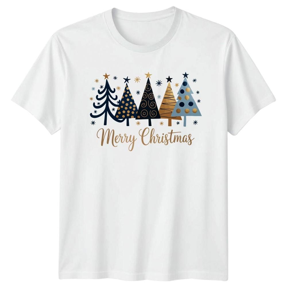 Merry Christmas Holiday Christmas Trees Unisexs Unisexs Graphic Tee