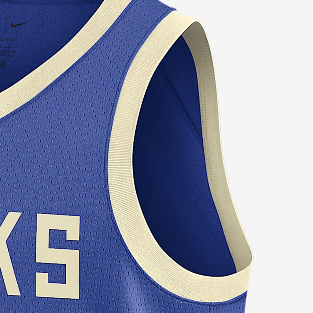 Nike X NBA Dri-Fit NBA Jersey AW24 City Edition Dri-Fit Быстросохнущая удобная и приятная для кожи повседневная баскетбольная майка для мужчин, синие FQ4349-481