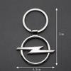 BBEZ3 3D Metal Car Logo Badge KeyChain Rings For Opel Astra H G J Insignia Mokka Zafira Corsa OPC Vectra Emblem Keychain Accessories