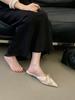Женские заостренные туфли-лодочки на kitten heel с бантом, французский стиль, женские, для улицы, тапочки - Идеально для повседневной носки