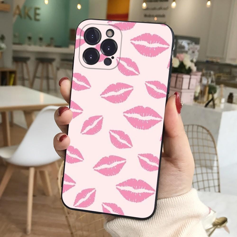 Sexy Girl red Lips Kiss Phone Case For iPhone 15 14 11 12 13 Mini Pro XS Max Cover 6 7 8 Plus X XR SE 2020 Funda Shell