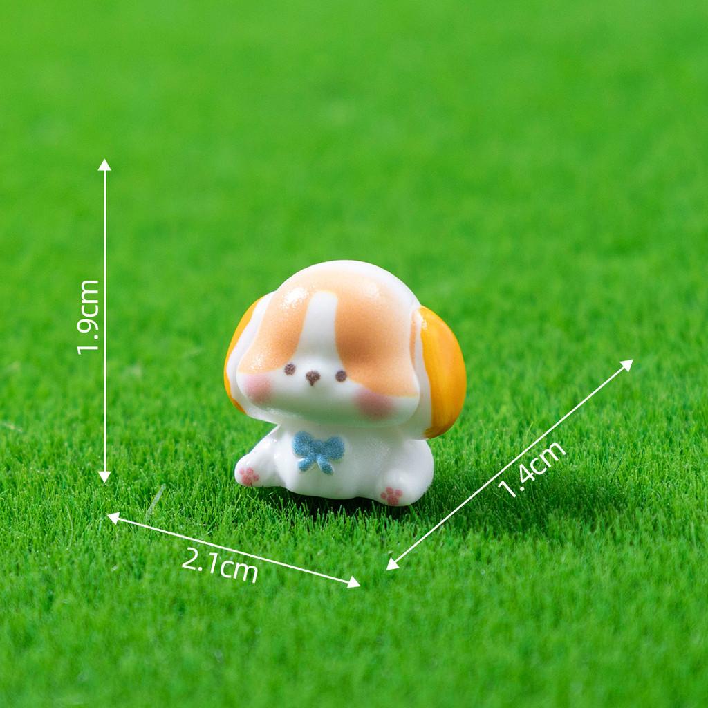 9Pcs/set Cartoon Mini Pet Dog Miniatures Resin Ornament Fairy Garden Decoration Moss Terrarium Micro Landscape