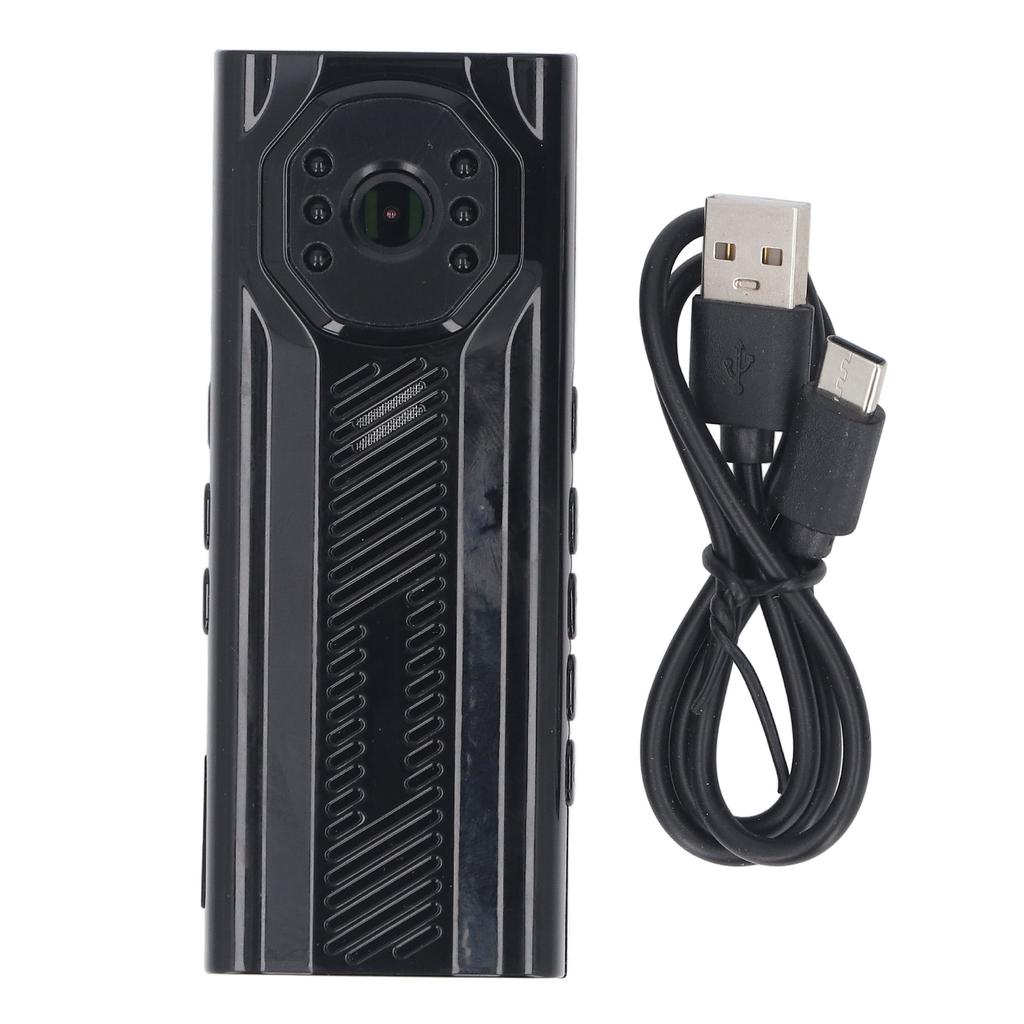4K Body Mounted Camera with Back Clip Infrared Night Vision Loop Recording Wearable Camcorder DV