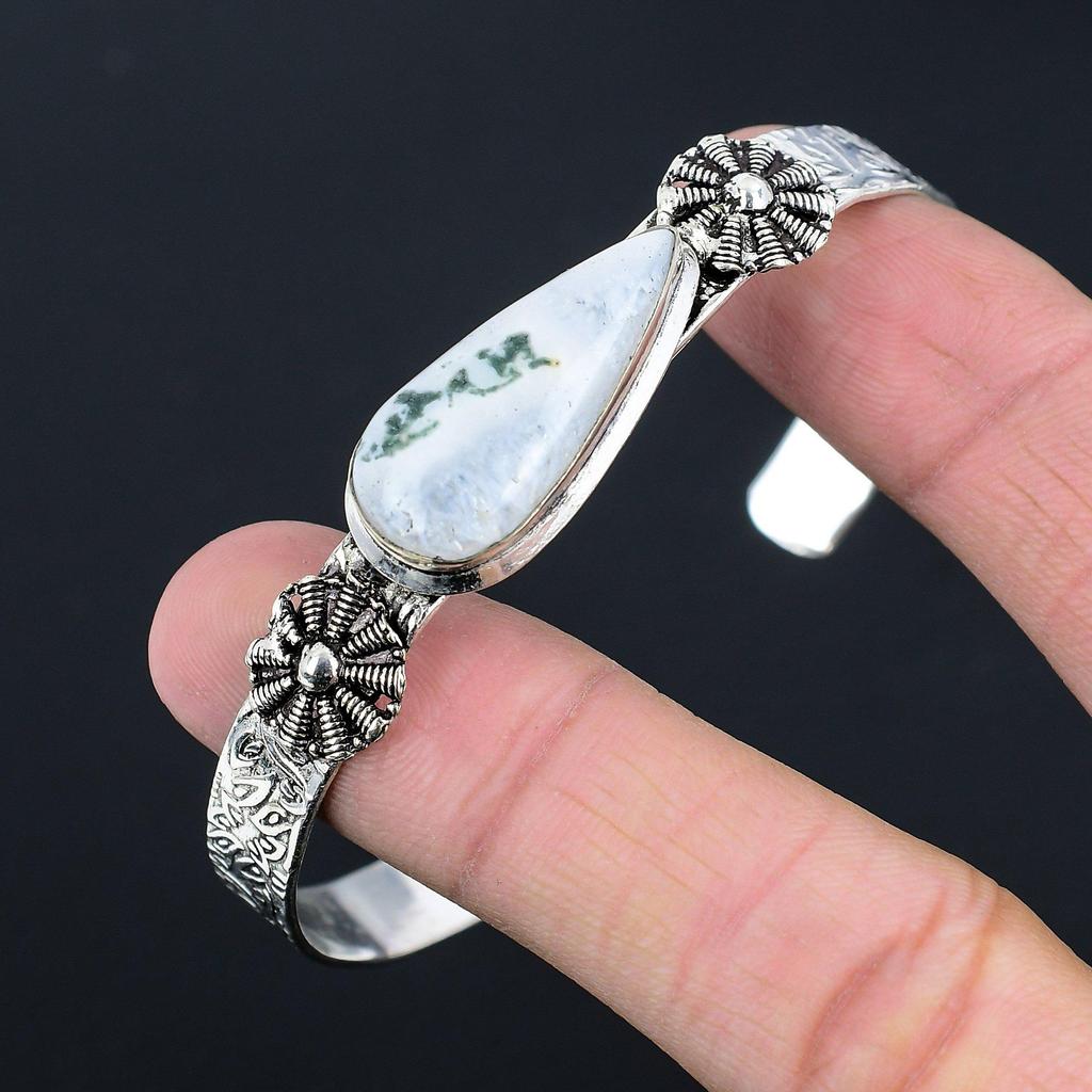 Распродажа ко Дню женщин Натуральный Древесный Агат Дочь Браслет Ювелирные изделия 925 Стерлинговое Серебро