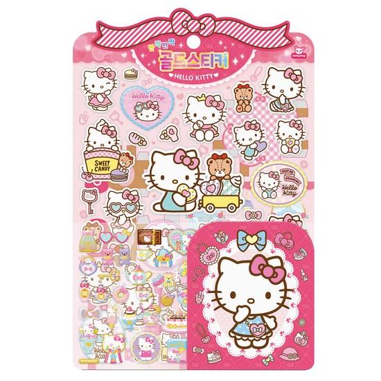 Sanrio Gold Sticker Hello Kitty, a Popular Character In Korea