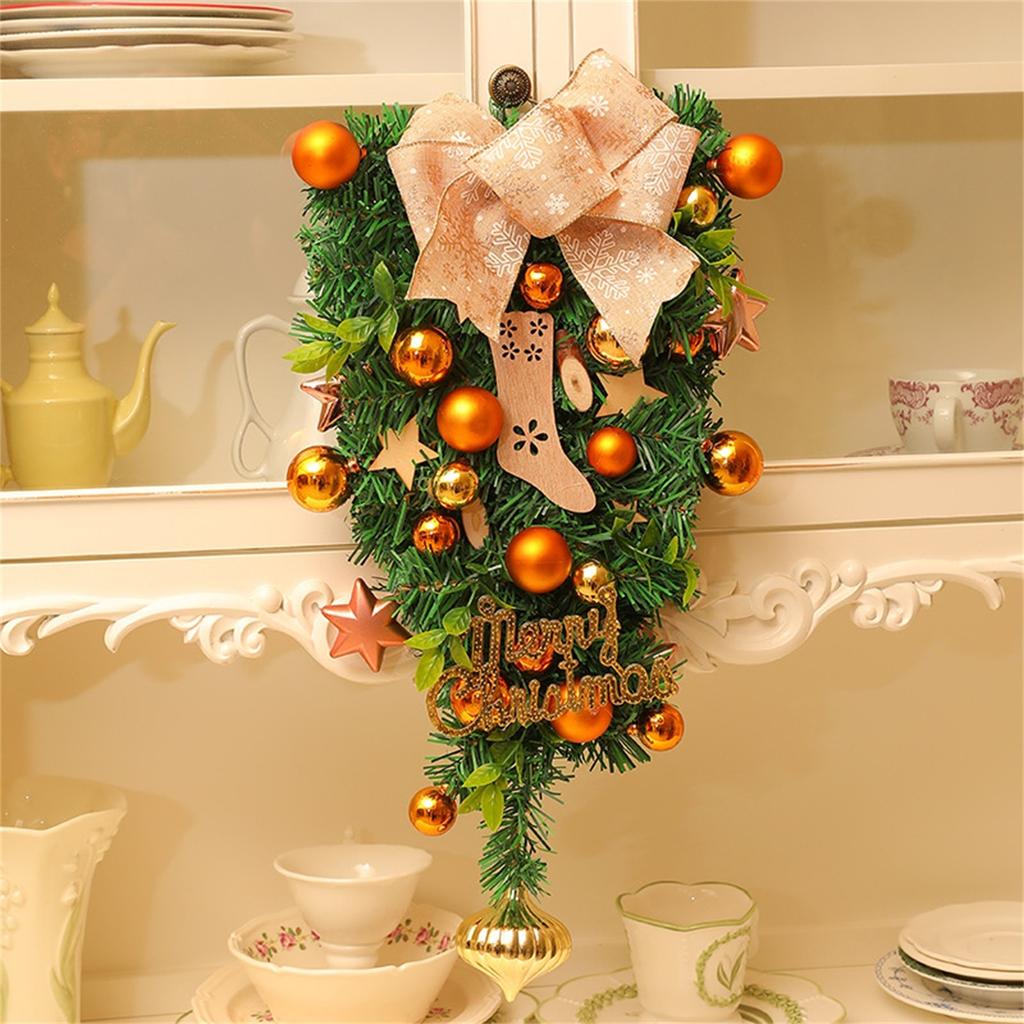Wreath,Artificial Flowers Wreath, Door Hanging Decoration, Festival Props, Hanging Window Wall Hanging(50cm)