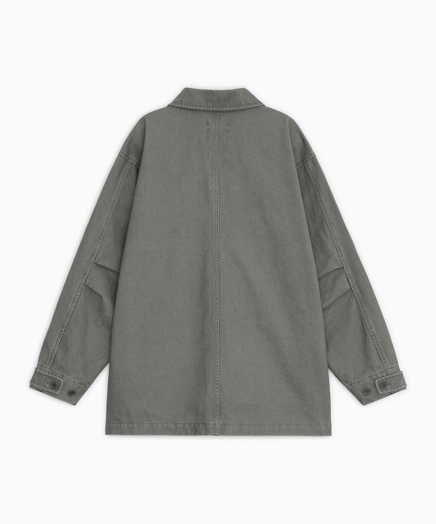 OHESHIO Star Floral Washed Cotton Jacket, Charcoal