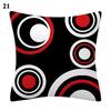 Housses De Coussin De Canapé À Motif Géométrique, Taie D'oreiller De Voiture, Décoration D'intérieur, Salon, Noir, Rouge