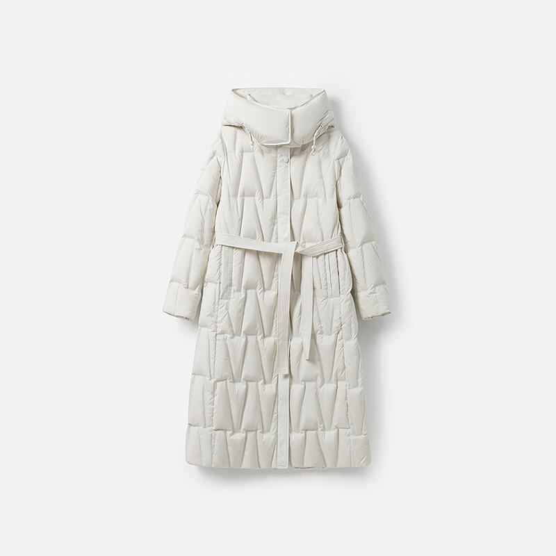 Женский пуховик средней длины с капюшоном Bo BDR4RD4117