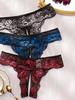 Transparent Lace Romantic Floral Thong Soft Seductive Crotchless Women's Underwear Sexy G-string Comfortable Female Lingerie