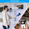 Умный электронный дверной глазок Tuya 1080P с панорамным объективом «рыбий глаз» 360°