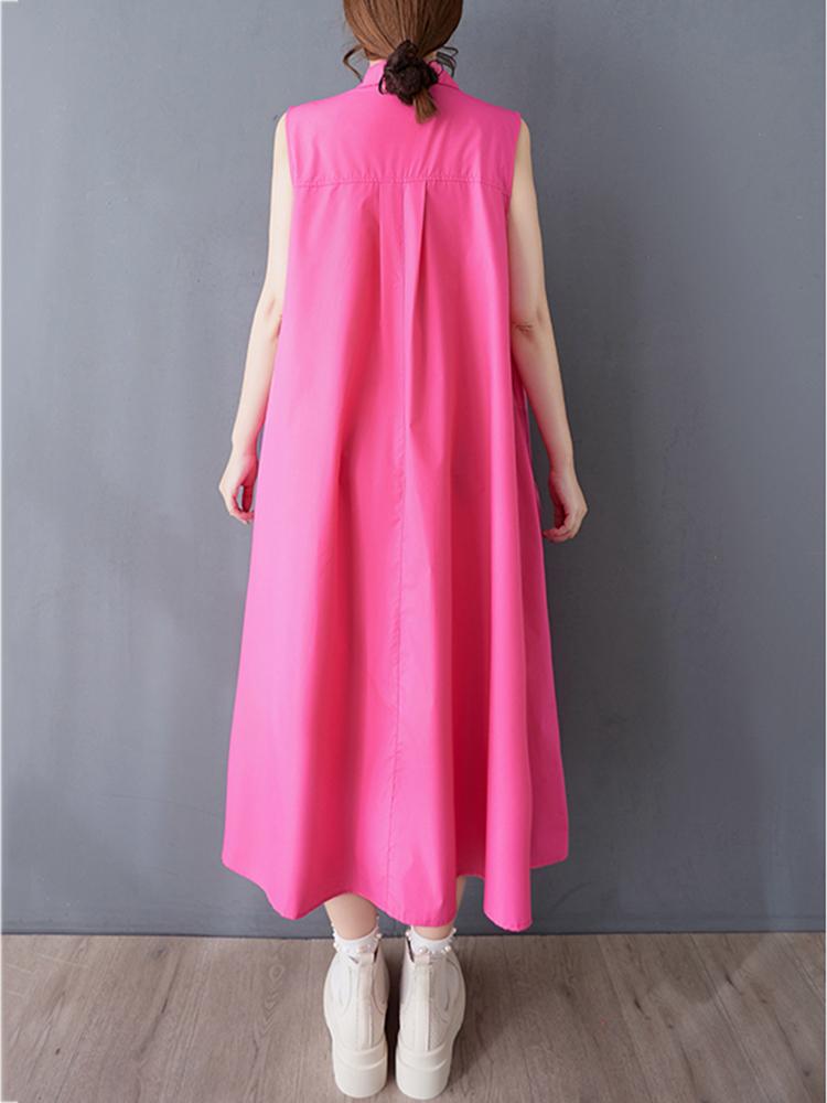 Xitao Платье с застежкой-молнией и плиссированными лацканами GYX1549