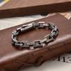 S925 Tyenivy Grass Pattern Retro Personalized Creative Geometric Bracelet Men 'S Hip Hop Trend Chain Jewelry Gift