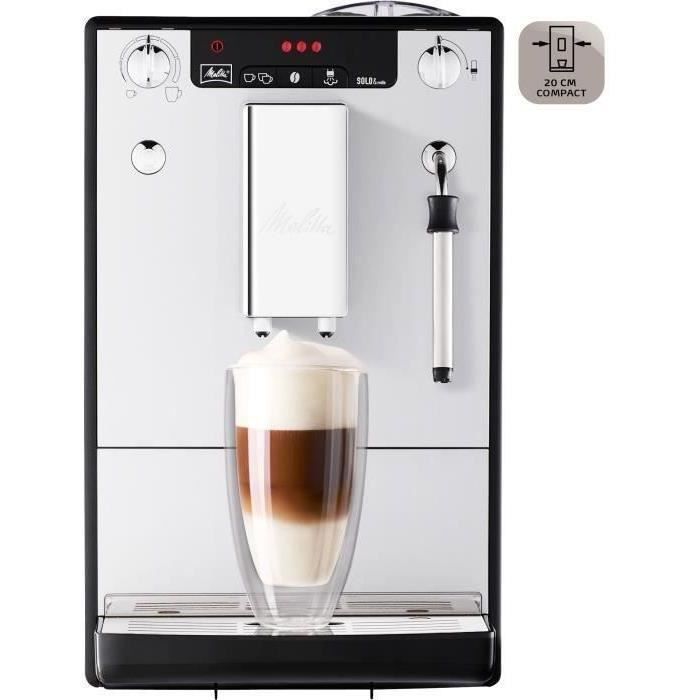 Machine à Café broyeur à Grain MELITTA Solo & Milk - Argent