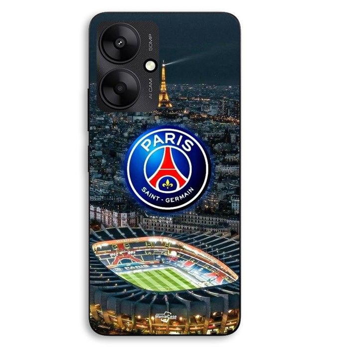 Coque Pour Xiaomi Redmi 13C 5g PSG logo stade nuit tour eiffel Maniacase