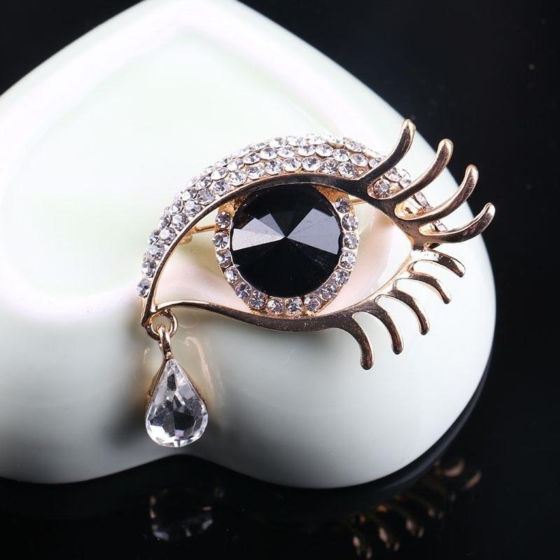 Дизайн "Ангельские слезы" Брошь Кристальная подвеска Значок Брошь Зажим для шарфа Декор Капля KTJ