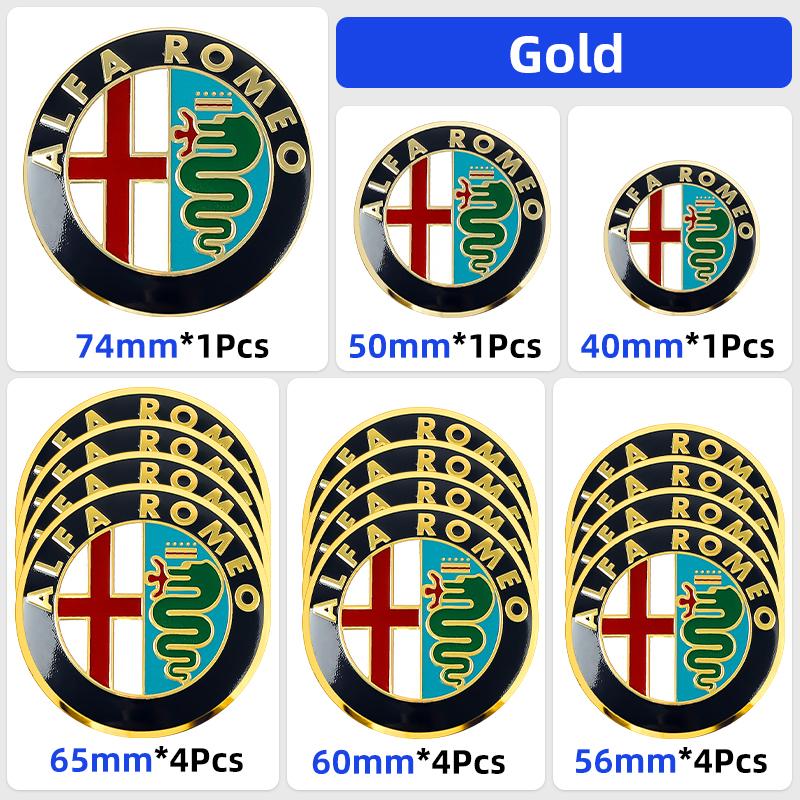 2026 Hot Sticker Car Front Grill Emblem Covers Rear Trunk Badge Wheel hub sticker For Alfa Romeo Giulietta 159 147 156 Mito Brer