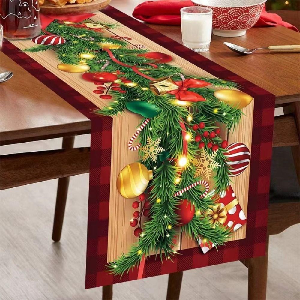Новогодний Рождественский Скатерть Рождественская Вечеринка Navidad Подарок Рождественское Флажок Стола Чехол Флажка Рождественские Украшения