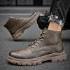 New Men Boots Comfortable Spring Autumn Warm Waterproof Fashion Ankle Boots Casual Men Leather Working Boots Men