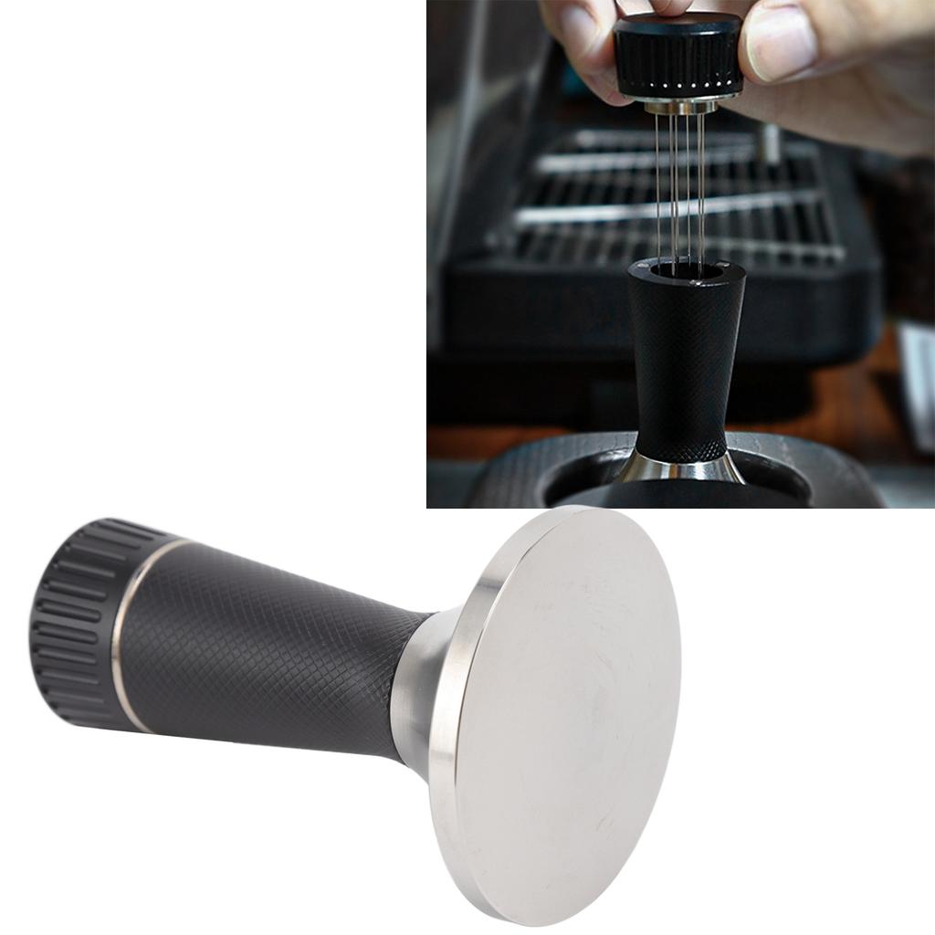 53.3mm Coffee Tamper Distributor Needle Set 2 In 1 Coffee Tamping Stirring Needle Tool Black