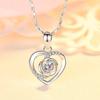 Ожерелье с розовым сердцем и любовью для женщин, японских и корейских студентов, подвеска в виде персикового сердца, цепочка на ключицу, цепочка на шею