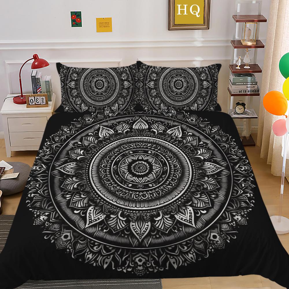 Роскошный комплект пододеяльников, домашняя постельная одежда, покрывало с принтом мандалы, высокое качество, пододеяльник, один размер, декор для спальни