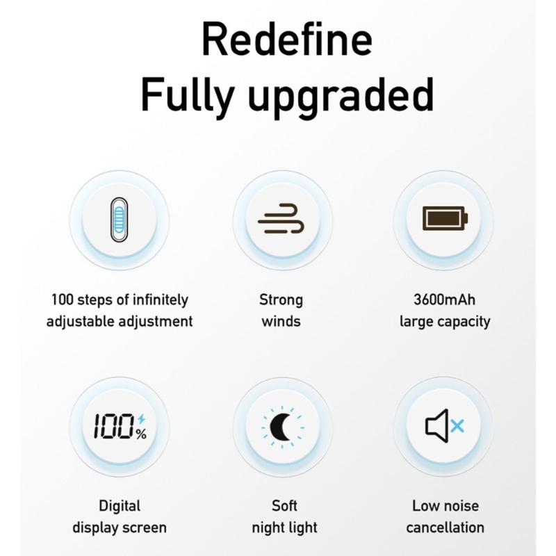 Перезаряжаемый вентилятор Цифровой вентилятор USB-вентилятор Вентилятор для кемпинга Мощный вентилятор USB Маленький вентилятор Подходит для работы, учебы, спальни
