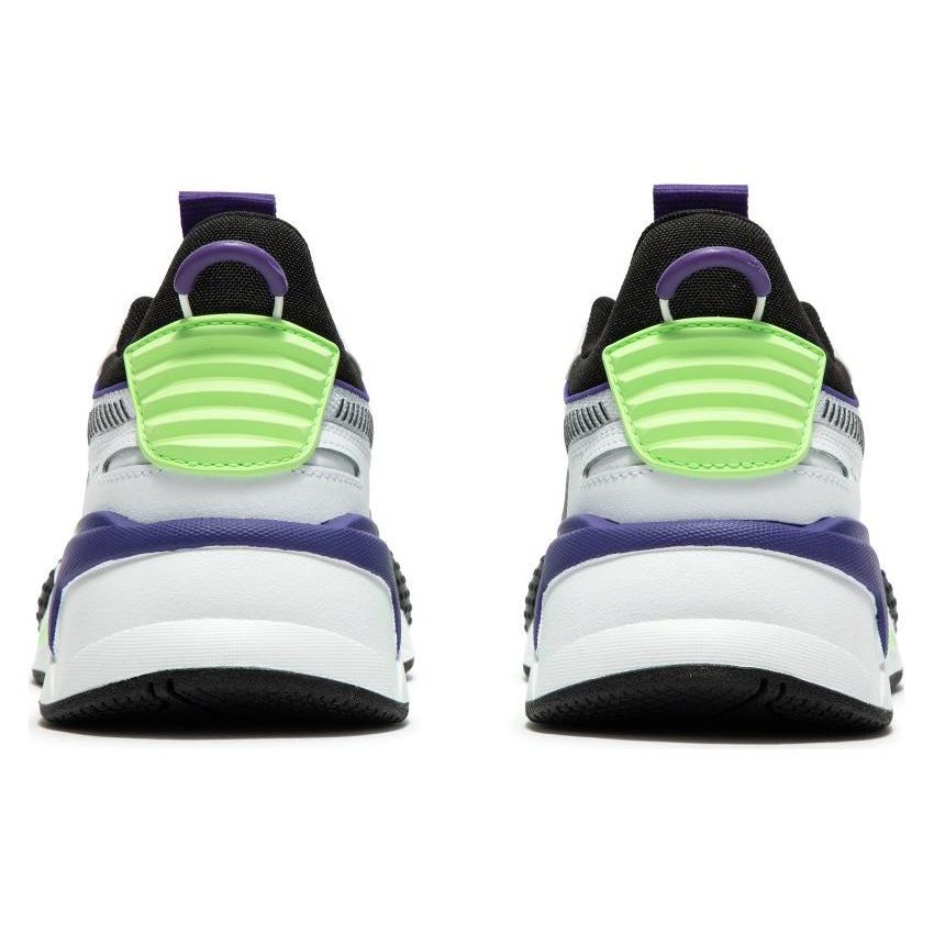 Puma Rs-X Geek Тканевая сетка Синтетическая кожа Спортивный комфорт Низкие лайфстайл кроссовки Унисекс кроссовки Белый Фиолетовый Зеленый 391174-05