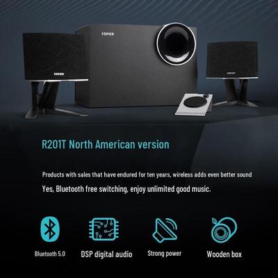 Edifier R201T Компьютерные колонки 2.1 Bluetooth для Северной Америки CN вилка (адаптер в комплекте)