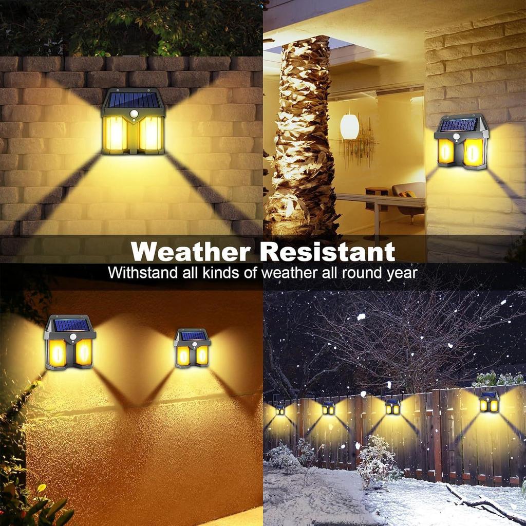 Солнечный светодиодный уличный водонепроницаемый садовый светильник с активацией в сумерках и датчиком движения человека