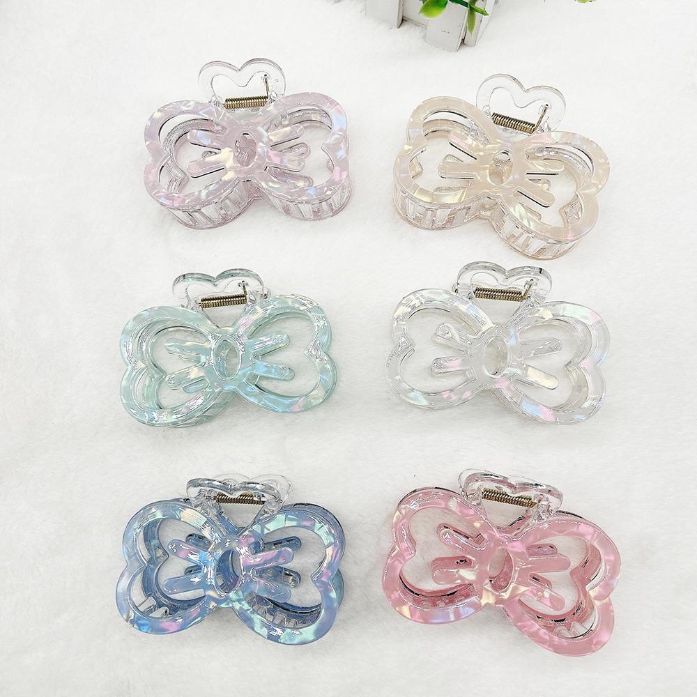 Hollow Out Acetic Acid Barrettes Korean Style Geometry Hair Claw Bow Hair Carb Clip Daily