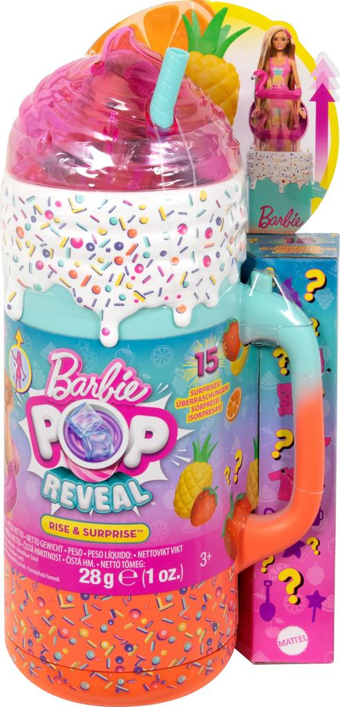 Barbie Pop Reveal Doll Accessories Rise Surprise Fruit Series Gift Set Scented Doll Squishy Scented Pet Color Changing Moldable Sand and More