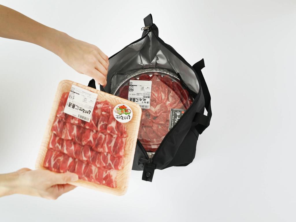 Yamazaki Jitsugyo Washable Lunch Bag That Can Fit Supermarket and Convenience Store Lunch Black W51 X D25 X H18cm Not Tower Lunch Foldable 1940