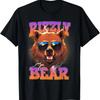 Rizzly Bear Крутой Медведь в Солнечных Очках Забавный Rizz для Мальчиков Футболка