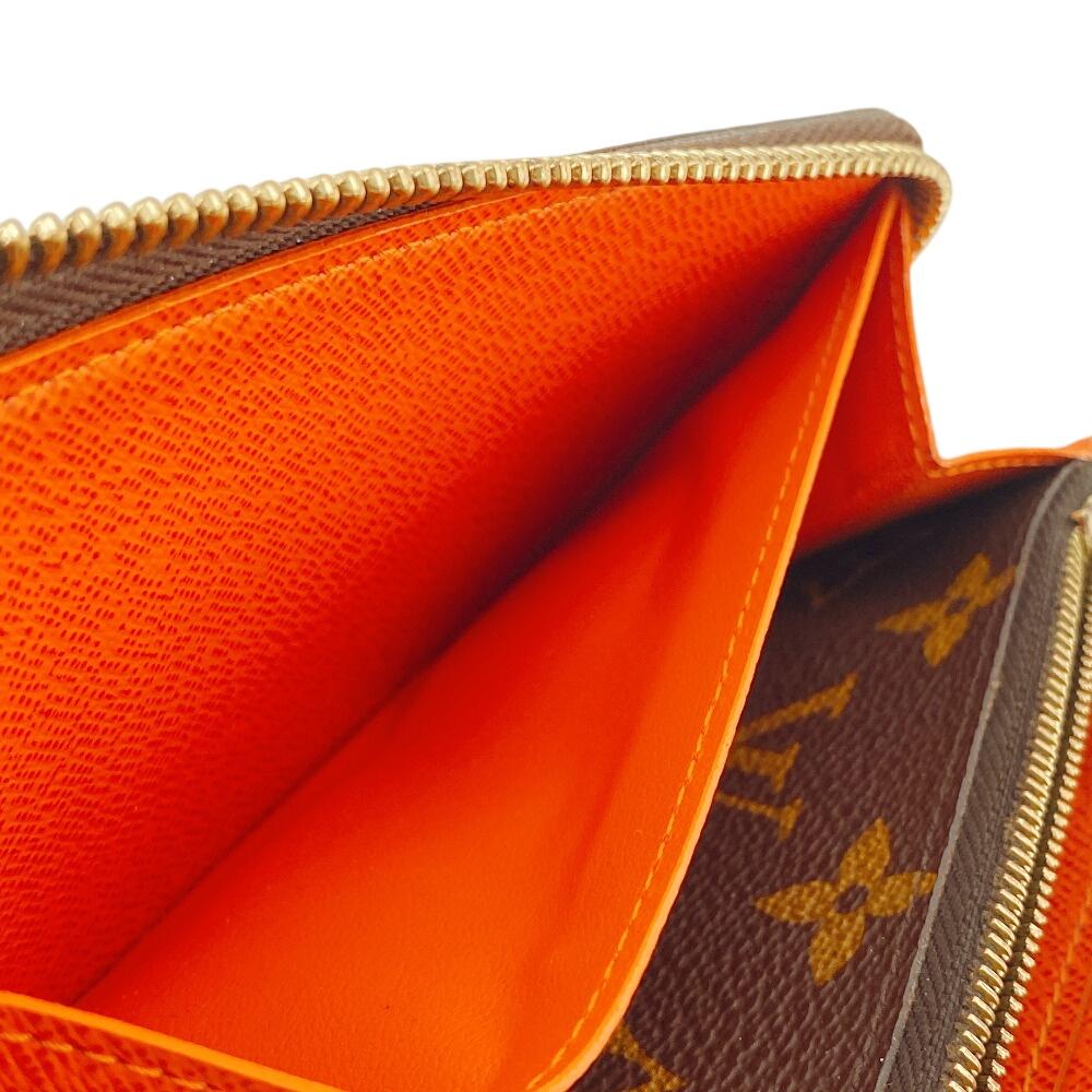 LOUIS VUITTON M61536 Zip Around Monogram leather Portefeuille Clemence Purse Brown leather Used