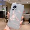 Розовые Цветы Инициал Чехол Для Xiaomi 13 Lite Чехол Буква A До Z Прозрачный Мягкий ТПУ Защитный Funda Для Xiaomi 13 Lite Coque