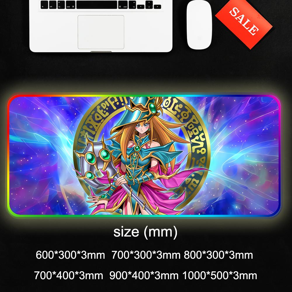 Черная волшебница Коврик для мыши RGB Игровой коврик для мыши Большой светодиодный коврик Настольный коврик для ПК Светящийся коврик для мыши Большие коврики для клавиатуры Настольный ковер С