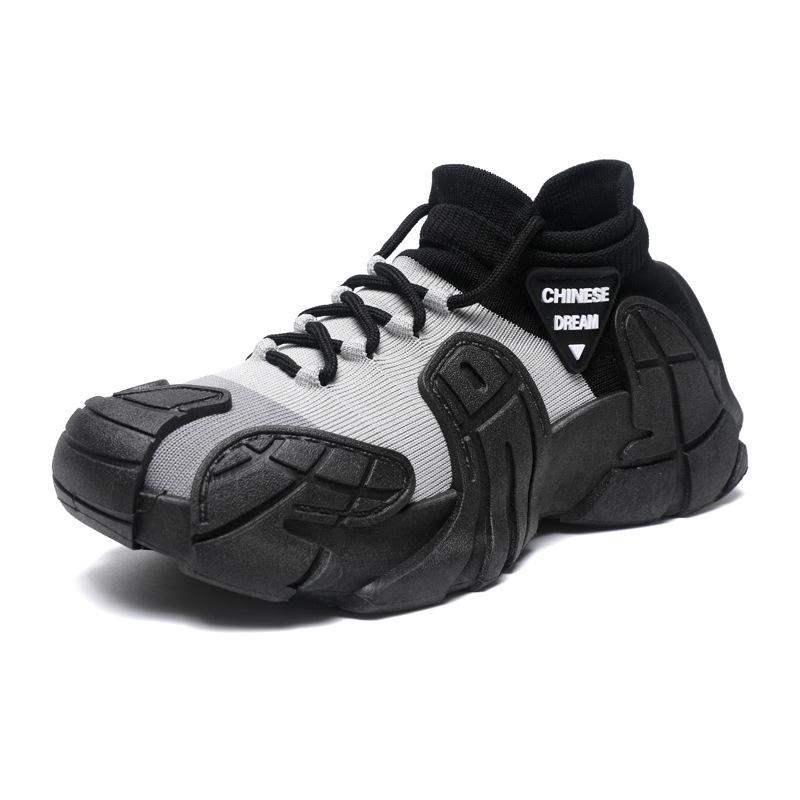 Men's Shoes Platform Lightweight Fly-woven Socks Casual Shoes Teen Fashion Couple Sports Shoes