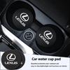 2Pcs Car Coaster PVC Logo Water Cup Pad Anti Slip Mat Accessories For Lexus FSPORT LBX NX RX 350h 450h ES UX 300e GS GX IS LS