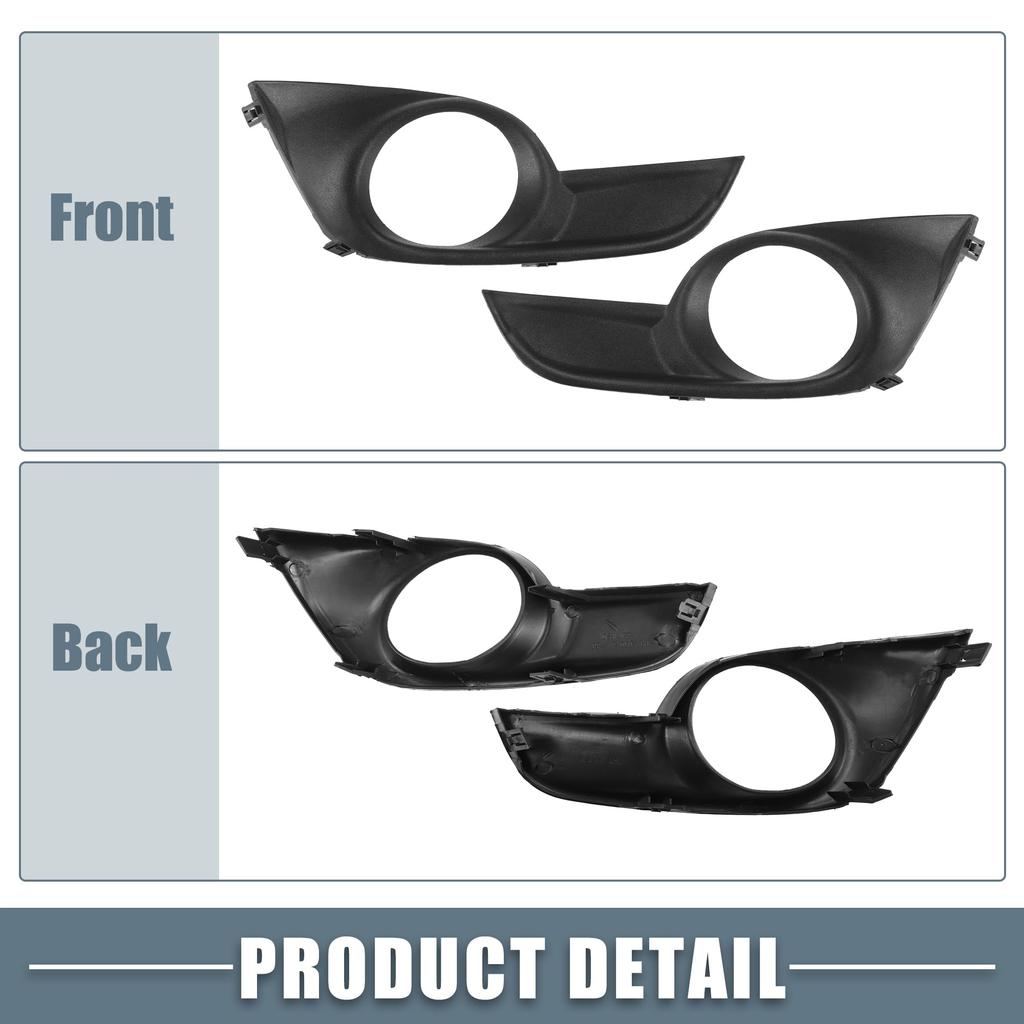 ABSOPRO Fog Light Grille Cover Left and Right Compatible with Nissan Altima 2013 2014 1 Pair Trim, Side, 2015, Black,