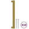 Furniture Handles 10 pcs Golden 224 mm Stainless Steel