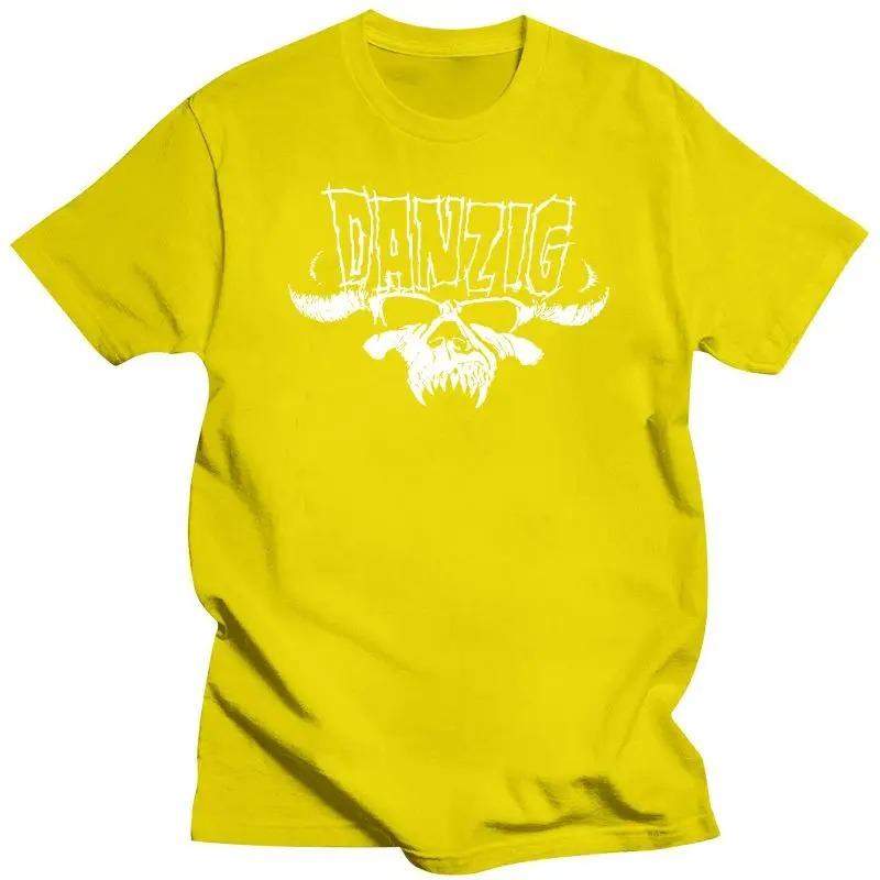 Мужская одежда Мужская одежда Дизайн кепки шляпы Мужской летний стиль Мода Сваг Мужчины . Мужская футболка с логотипом черепа Danzig и эффектом потертости